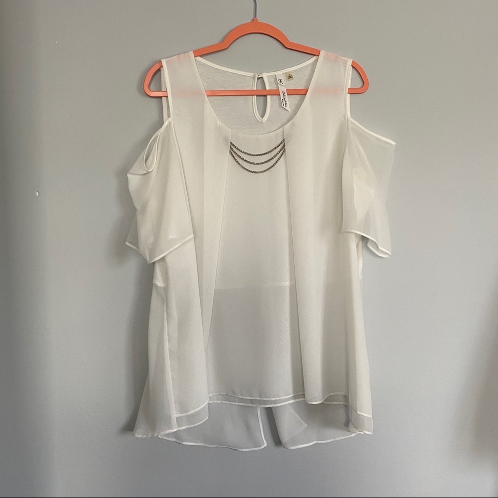 Flowy White Blouse